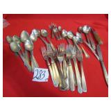 35+ PIECES EARLY SILVERWARE