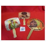 3 PIECES ADV. FANS -UNCLE REMUS SYRUP ;MABEL WASH