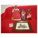4 PIECES BLACK AMERICANA