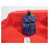 MC COY AUNT JEMIMA COOKIE JAR IN COBALT BLUE