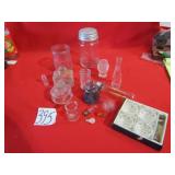 VINTAGE LIGHT BULBS ;HEATH CREAMER; INK WELLS;