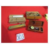 VINTAGE LOCATOR BRASS LEVEL W/ BOX ; VINTAGE