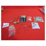 OLD HAT PINS ; BULL RING NOS; BABY SPOONS & FORKS