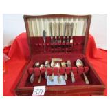EARLY COMMUNITY SILVERWARE W/ CASE