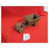 EARLY WOOD PULL TOY TRUCK