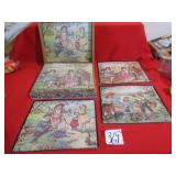 WOW! EARLY VICTORIAN PUZZLE BLOCK CASE W/ 6