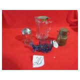 MINIATURE MILK CAN ; BLUE HORSE & CART CANDY