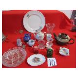 15+ PIECES GLASSWARE & COLLECTIBLES