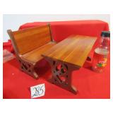 MID CENTURY TABLE & BENCH MODELS 12' W X6' T