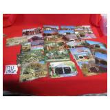 20+ VINTAGE INDIANA COVERED BRIDGE POST CARDS