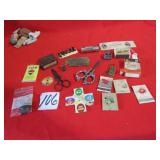 20 PIECES --ADVERTISING , CANDLE TRIMMERS, MORE