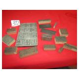 15 VINTAGE PRINTERS BLOCKS