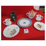 7 PIECES - ELF PLANTER ,TEA POT, COLLECTOR PLATES