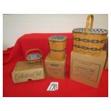3- NIB LONGABERGER MINIATURE BASKETS - BREAD &