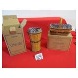 2- NIB LONGABERGER MINIATURE BASKETS -UNBRELLA