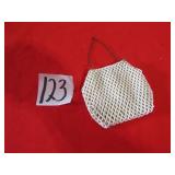41/2' VINTAGE BEADED PURSE W/ CHAIN HANDLE MADE