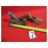 2 EARLY CHILD'S  SIZE WOD PLANES, 5' &7'