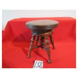 STORE MODEL WOODEN ORGAN STOOL W/ ADJUSTABLE