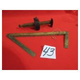 BRASS MORTISE GUAGE W/ ROSEWOOD SLIDE;