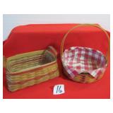 2- LONGABERGER CHRISTMAS COLLECTOR BASKETS -