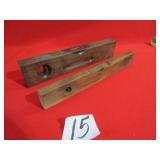 2- 12' WOOD LEVELS - BIGGER ONE IS MAYES CO