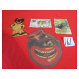 2 EARLY 1900'S POST CARDS ; EARLY VALENTINE; COON