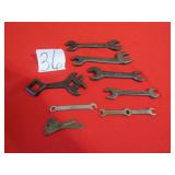 8- VINTAGE SMALL WRENCHES