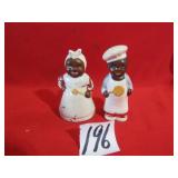 5' OCCUPIED JAPAN BLACK AMERICANA SALT / PEPPER
