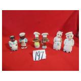 3 SETS VINTAGE MADE IN JAPAN SALT / PEPPER SHAKERS