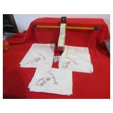 WOODEN TOWEL RACK ; 3 DAY DISH TOWELS