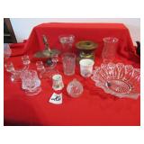 12 PIECES - CANDLE HOLDERS ,BOWL , MORE