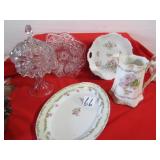 5 -  PIECE GLASSWARE - SOME HAS CHIPS & CRACKS
