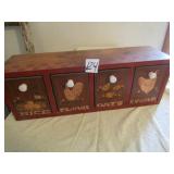 COUNTRY WALL DECOR W/ 4 DRAWERS ,9" X251/2" W/