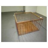 EARLY WOOD PLAY PEN 39" X39", FOLDING