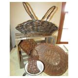 WOOD CRATE ; BASKETS