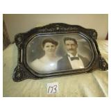 VINTAGE 201/2"  FRAMED PHOTO OF A YOUNG COUPLE