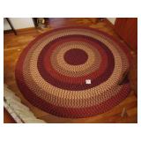 64" ROUND RED AREA RUG