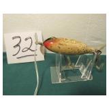 EARLY PFLUEGER SCOOP LURE W/ GLASS EYES