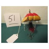 SOUTH BEND WHIRL WOODEN LURE ,ORENO W/ SPINNER