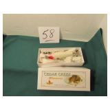 CEDAR CREEK # 101 WHITE RED EYES COLLECTOR LURE