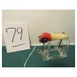 PFLUEGER WIZARD WOODEN LURE W/ GLASS EYES