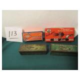 2- TIN AL FOSS PORK RIND MINNOW LURE TINS