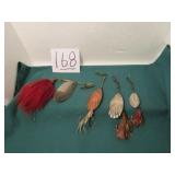 4- G-M SKINNER SPINNER LURES  #9,7 BASS,7 SILVER,