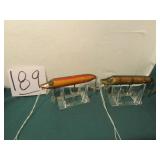 2- HEDDON VAMPIRE GLASS EYE LURES 41/4"