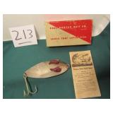 TEAR CROP COPPER LURE , PAUL BUNYAN BAIT W/ BOX