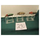 3- HEDDON NO- SNAG FISHING LURES