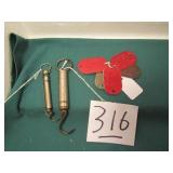 7- HOOP &TROT LINE TAGS, AP GLASTER POCKET SCALE,