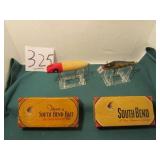 2- SOUTH BEND LURES PIKE ORENO #956YP, BETTER BASS