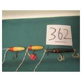 3- SOUTH BEND LURES, FLY RED TROUT ORENE,TROUT