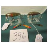 5- PFLUEGER LURES, 3- PIPPINS, 2- BABY MUSTANGS